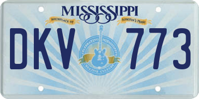 MS license plate DKV773