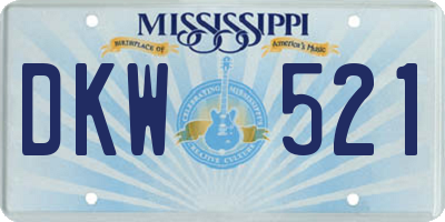 MS license plate DKW521