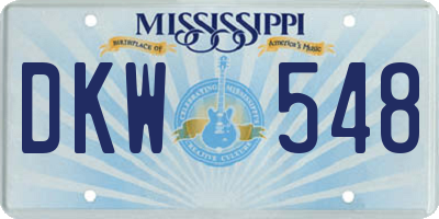 MS license plate DKW548