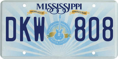 MS license plate DKW808