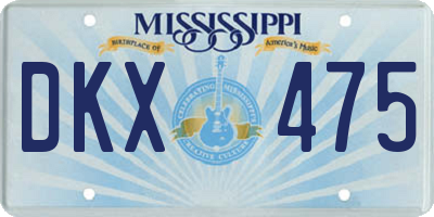 MS license plate DKX475