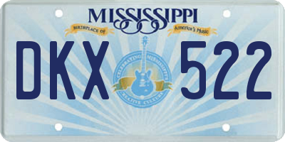 MS license plate DKX522