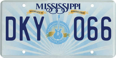 MS license plate DKY066