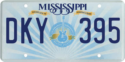 MS license plate DKY395