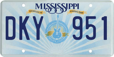 MS license plate DKY951