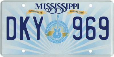 MS license plate DKY969