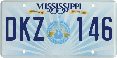 MS license plate DKZ146