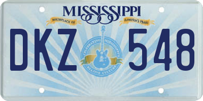MS license plate DKZ548