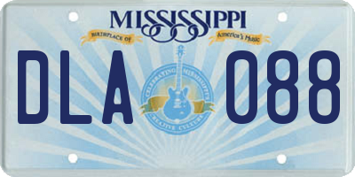 MS license plate DLA088
