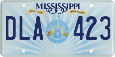MS license plate DLA423