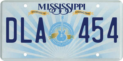 MS license plate DLA454