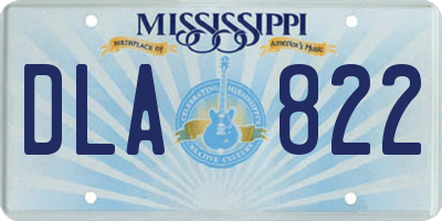 MS license plate DLA822