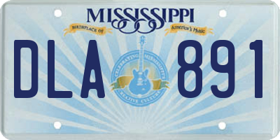 MS license plate DLA891