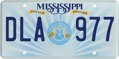 MS license plate DLA977