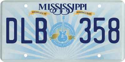 MS license plate DLB358