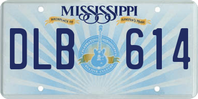 MS license plate DLB614