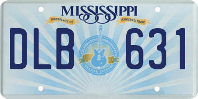MS license plate DLB631
