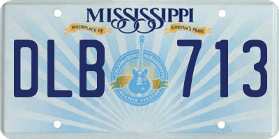MS license plate DLB713