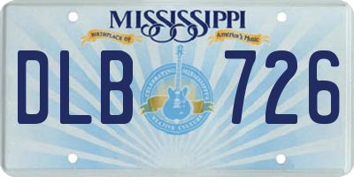 MS license plate DLB726