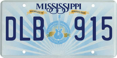 MS license plate DLB915