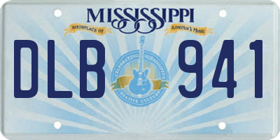 MS license plate DLB941