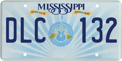 MS license plate DLC132
