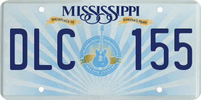 MS license plate DLC155