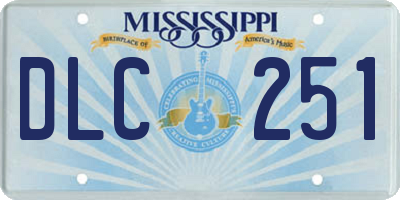 MS license plate DLC251