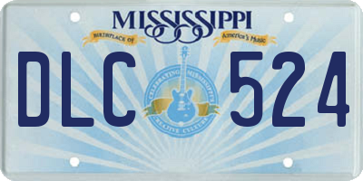 MS license plate DLC524