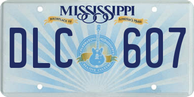 MS license plate DLC607