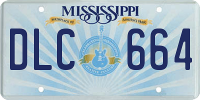 MS license plate DLC664