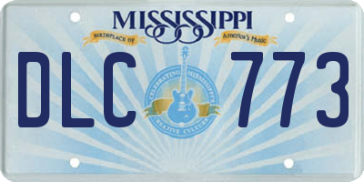 MS license plate DLC773