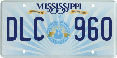 MS license plate DLC960