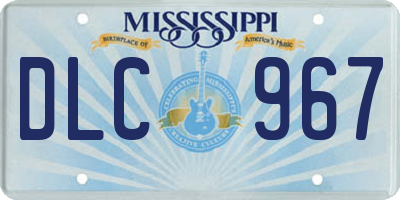 MS license plate DLC967