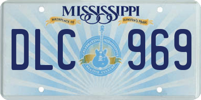 MS license plate DLC969