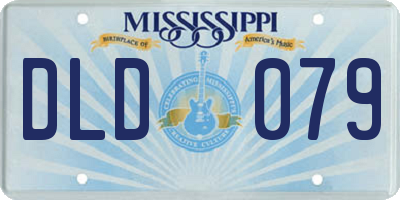 MS license plate DLD079