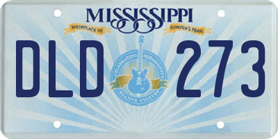 MS license plate DLD273