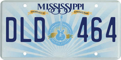 MS license plate DLD464