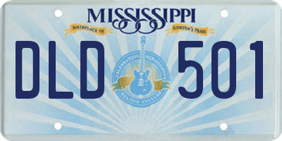 MS license plate DLD501