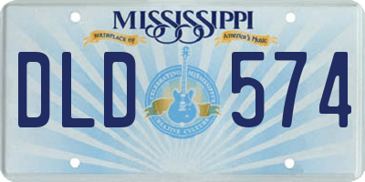 MS license plate DLD574