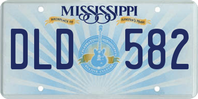MS license plate DLD582