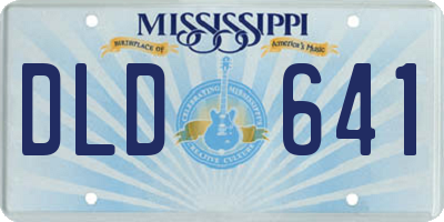 MS license plate DLD641