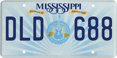 MS license plate DLD688