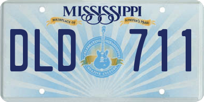 MS license plate DLD711