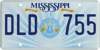 MS license plate DLD755