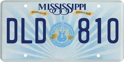 MS license plate DLD810