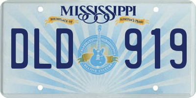 MS license plate DLD919