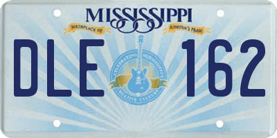 MS license plate DLE162