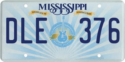 MS license plate DLE376