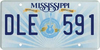 MS license plate DLE591